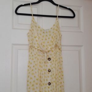 Mimi Chica Yellow Floral Midi Dress